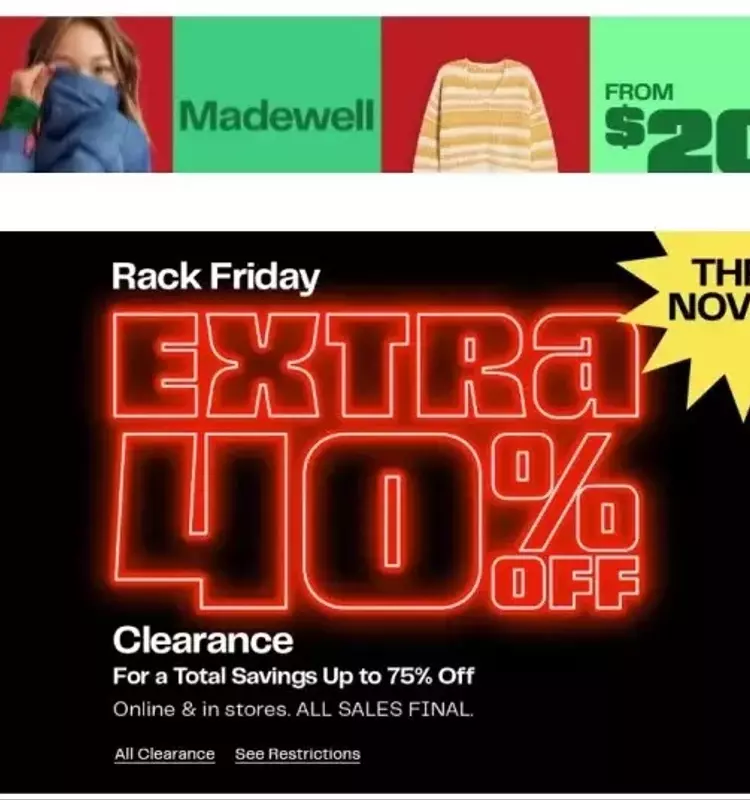 Seasonal discounts at retail outlets