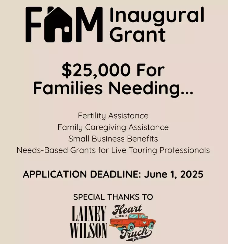 Music Professionals Invited to Apply for Groundbreaking Family Support Grant