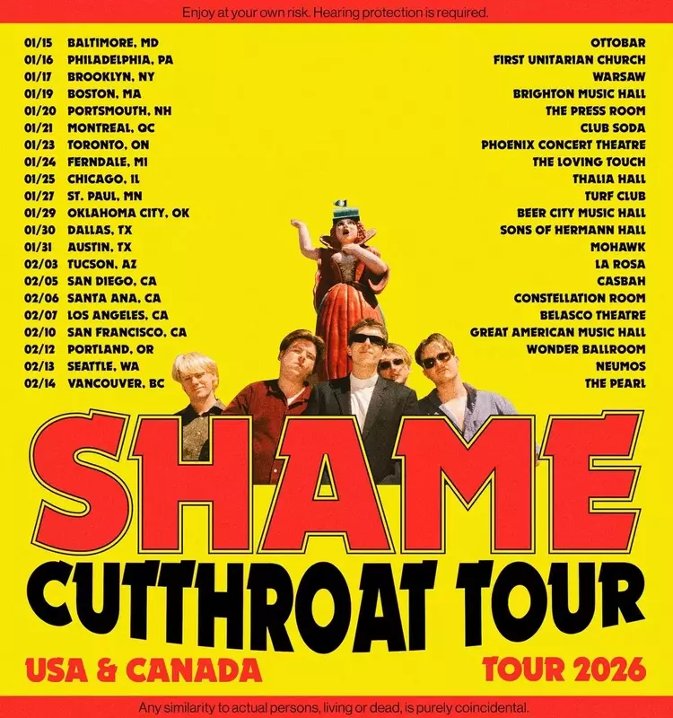 Shame Announces 2026 North American Tour and Drops New Single "Quiet Life"