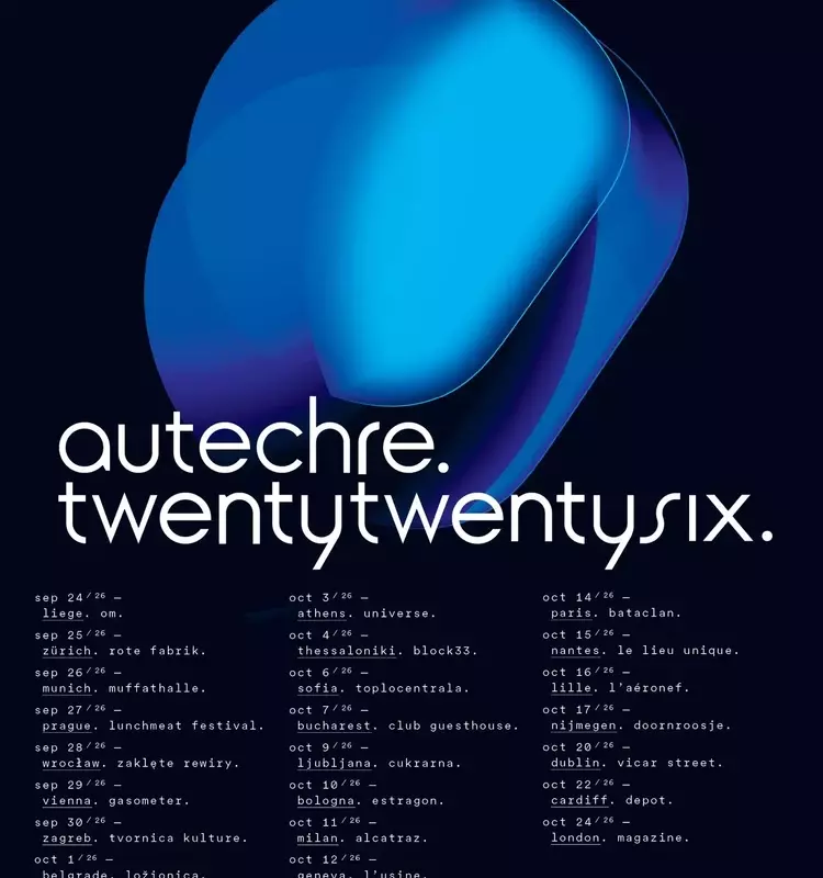 Autechre Announces Extensive 2026 European Tour