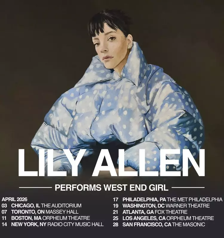 Lily Allen Announces 'West End Girl' North American Tour for 2026