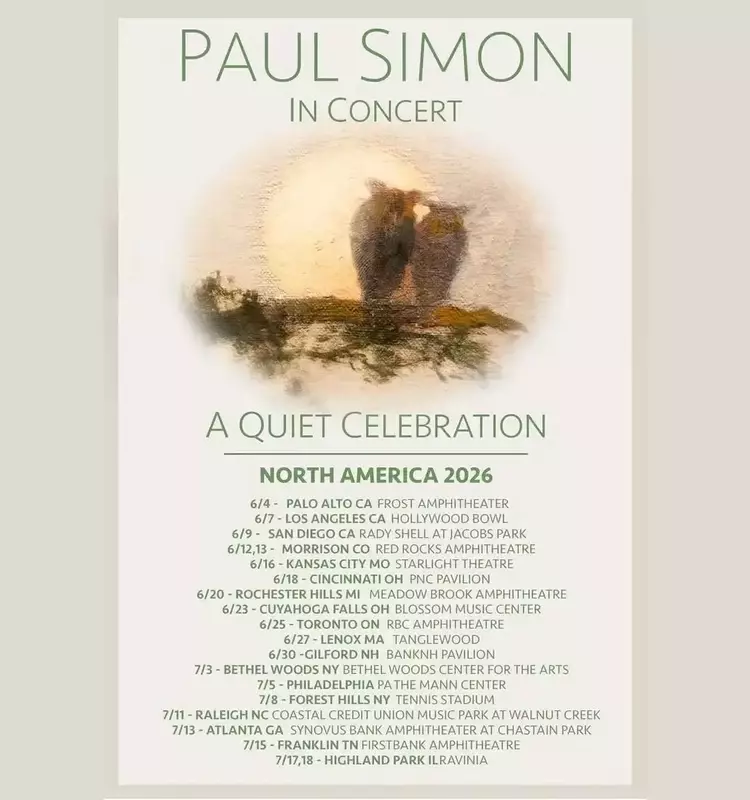 Paul Simon Extends "A Quiet Celebration" Tour into North America