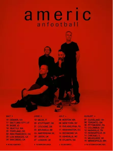 American Football Announces Extensive 2026 World Tour
