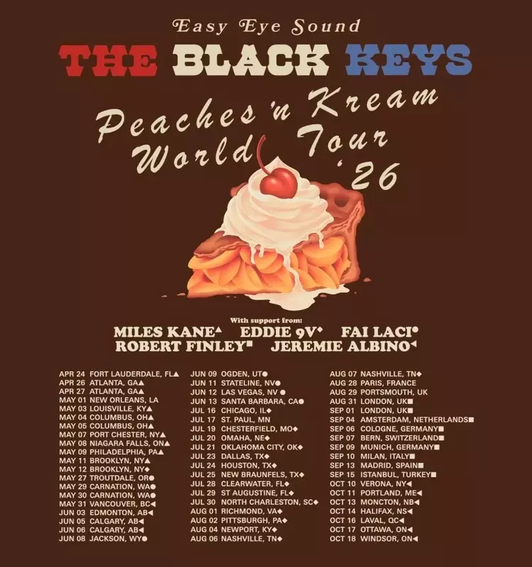 The Black Keys Announce Extensive Global Tour for 'Peaches' Album