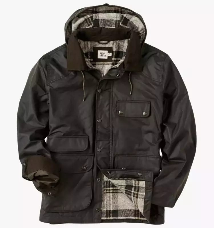 Score the Flint and Tinder Flannel-Lined Waxed Canvas Hudson Jacket for 40% Off