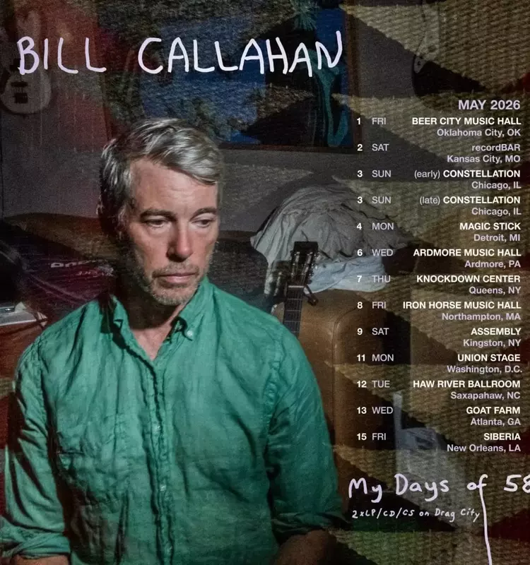 Bill Callahan Announces Extensive North American Tour for 'My Days of 58'