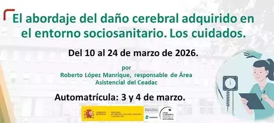 Nuevo Curso Online sobre el Abordaje Integral del Daño Cerebral Adquirido en el Ámbito Sociosanitario
