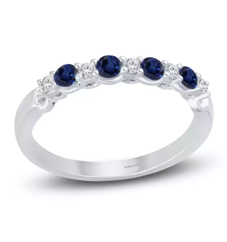 Inspired by Carolyn Bessette Kennedy: Timeless Sapphire and Diamond Eternity Bands
