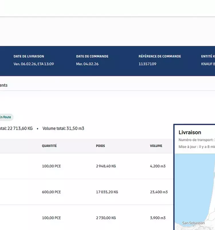 Knauf déploie une nouvelle plateforme numérique pour le suivi des commandes