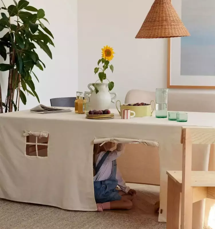 Crafting Whimsical Worlds: The DIY Tablecloth Playhouse