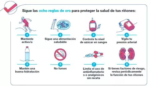 Ocho reglas de oro para la prevención de la Enfermedad Renal Crónica