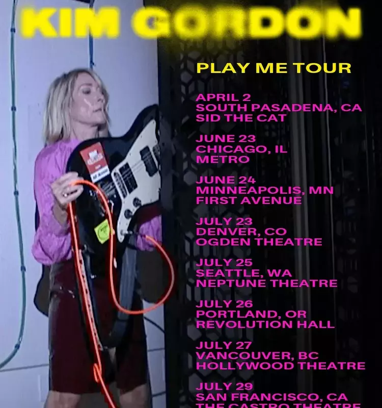 Kim Gordon Unveils 'Play Me' Track and Global Tour