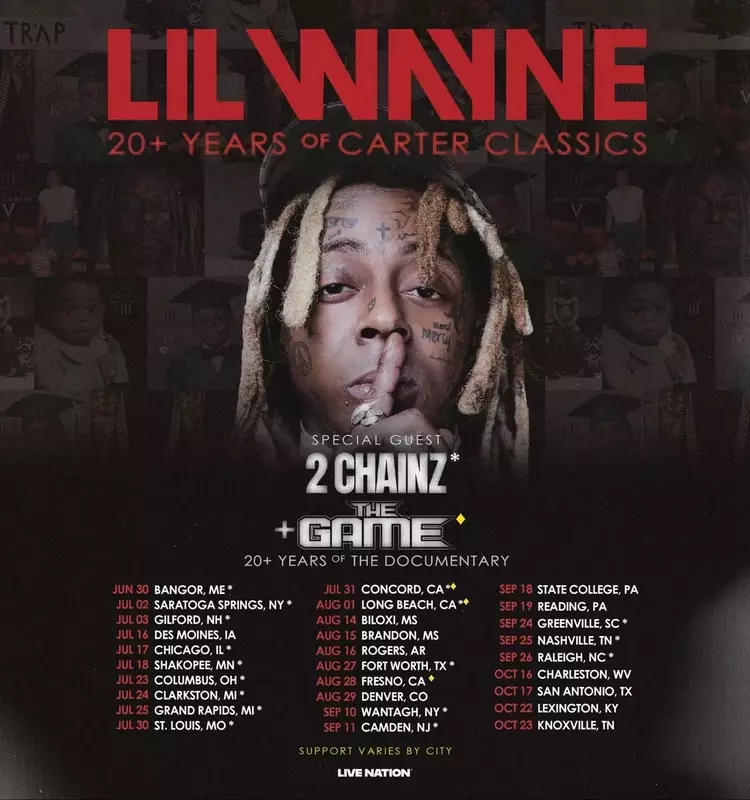 Lil Wayne Expands 'Tha Carter' 20th Anniversary Tour with New Dates and Collaborators
