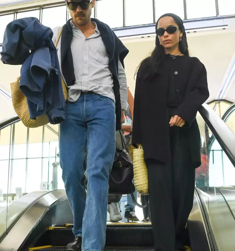 Harry Styles and Zoë Kravitz Master the Art of Coordinated Travel Style