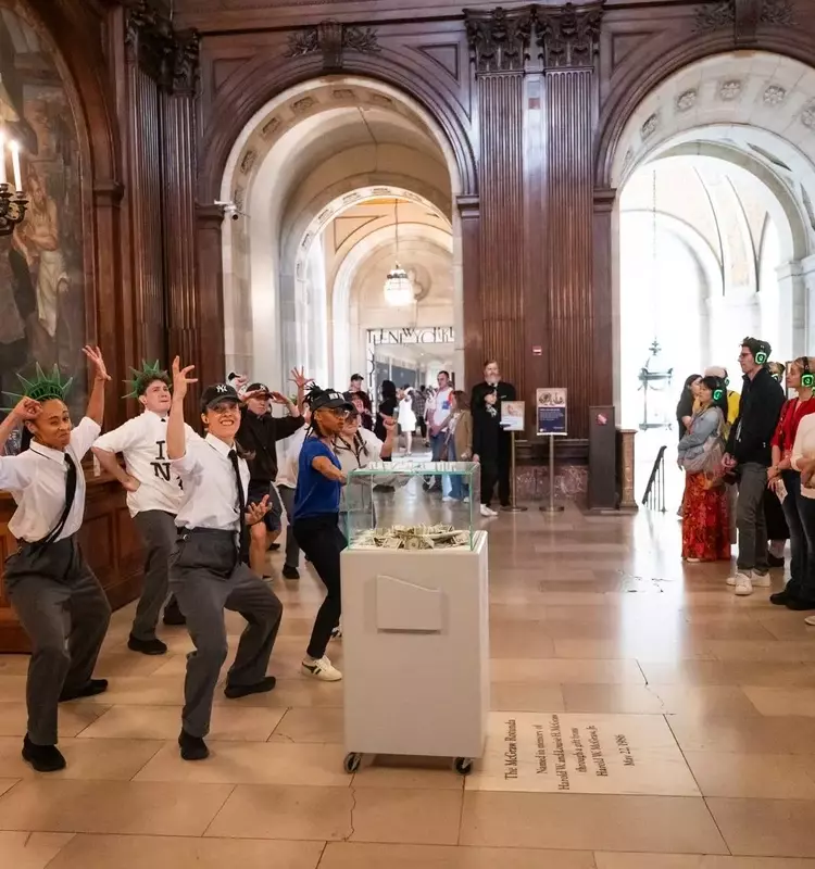 Captivating Performance Transforms New York Public Library into a Stage of Human Connection