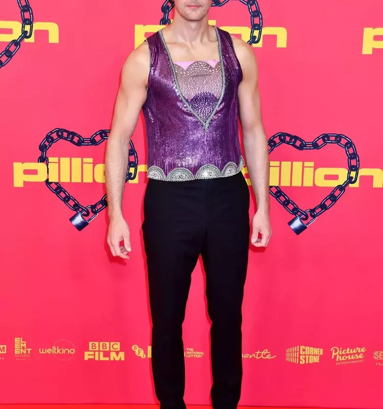 Alexander Skarsgård's Bold Fashion Choices for 'Pillion' Press Tour