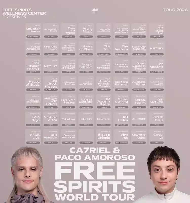 CA7RIEL & Paco Amoroso Announce Global "Free Spirits" Tour