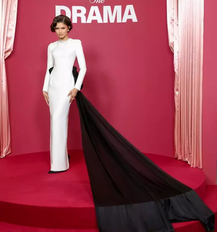 Zendaya's Bridal-Inspired Fashion Journey on "The Drama" Press Tour