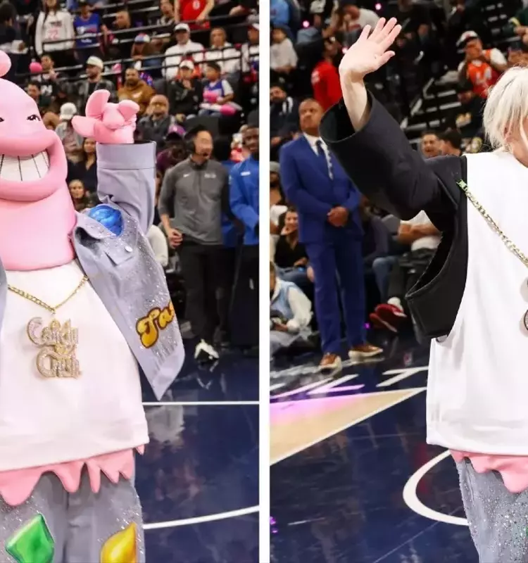 Anna Faris Unmasked as Candy Crush Mascot at NBA Game