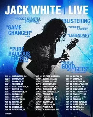 Jack White Announces Extensive Global Tour Extension for 2026