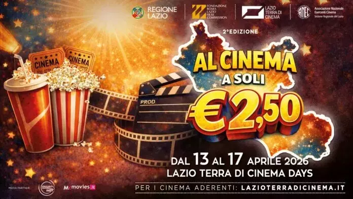 Festival del Cinema nel Lazio: Biglietti a 2,50€
