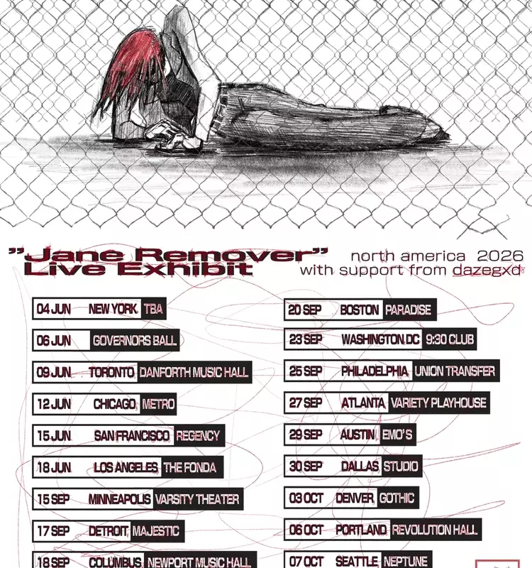 Jane Remover Announces North American "Live Exhibit" Tour Following Coachella Debut