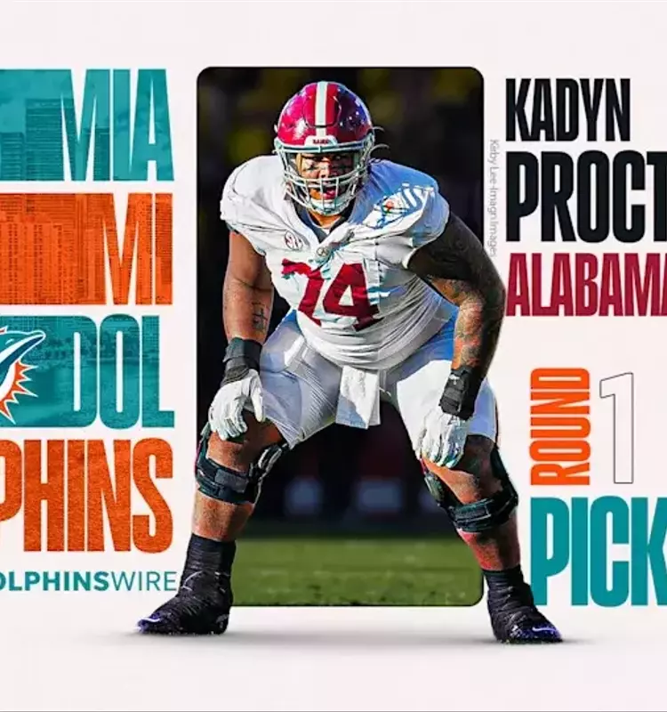 Miami Dolphins Bolster Offensive Line with Alabama Star Kadyn Proctor in 2026 NFL Draft